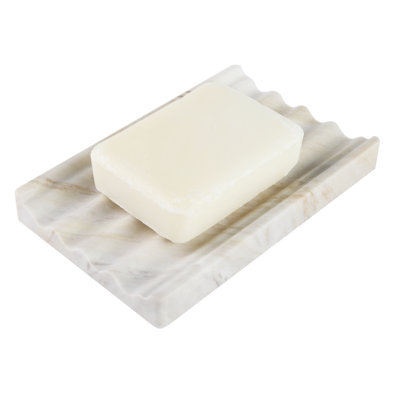 Plateau à savon en marbre naturel