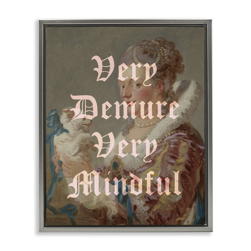Cadre flottant classique Demure & Mindful, design par Lil 'Rue, Cadre flottant gris lustré, H 31 po x l 25 po
