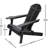 Dark Gray Wood Chair - Foldable, With Rustic Outdoor Appeal Foldable Wood, For Enjoyment-1034330594