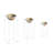 Becontree Elegant Metal Decorative Pot Set (3 Pieces), White & Gold | 10.2 x 31.5 x 10.2 inches, 8.7 x 23.6 x 8.7 inches, 6.7 x 15.7 x 6.7 inches | 100% Durable Metal, Stylish Home Decor for Indoor Plants | No Installation Required-114228067