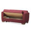 Causeuse convertible avec rangement Primenest Nexaro Collection, bourgogne-1014872358
