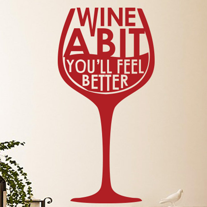 Food & Beverage Wall Decal, Large, Dark Red