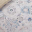 Tapis bleu / beige en polyester tissé à la machine Kerge-115954305