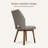 Dining Chairs Set Of 4, Modern Upholstered Kitchen Chairs With Unique Cutout High Back & Wood Legs, Comfortable Fabric Side Chair For Dining Room, Living Room Gray-1099090792