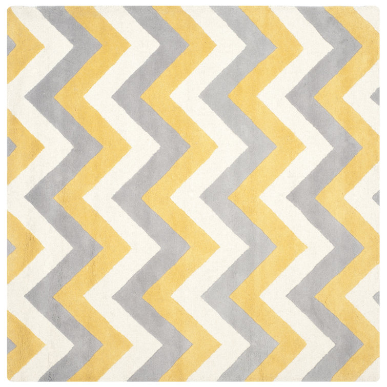 Sanyla Hand Tufted Wool Chevron Rug
