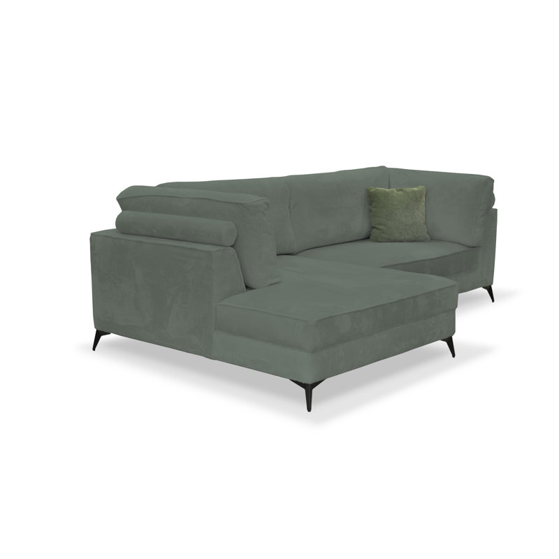 3 Seater Corner Sofa, Left Hand Facing, Green