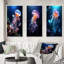 «Jellyfish Luminescent Beauty», 3 pièces sur toile-2081706156-2081706147