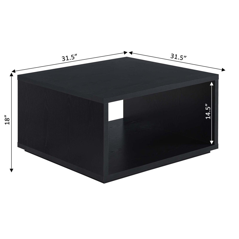 Table basse avec rangement Haught, Noir