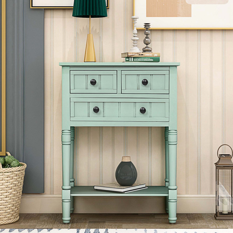 Console 23,7 po Desilva, Bleu antique