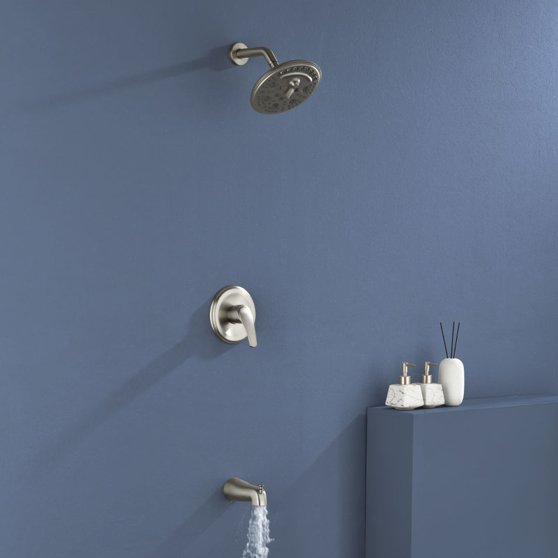 All-In-One Kit with Rough in-Valve, Brushed Nickel