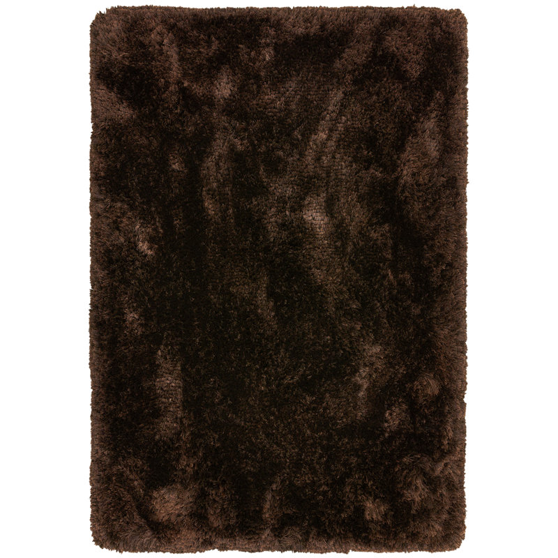 Plush Deep Pile Shaggy Chocolate Rug, Rectangle 200 x 300cm