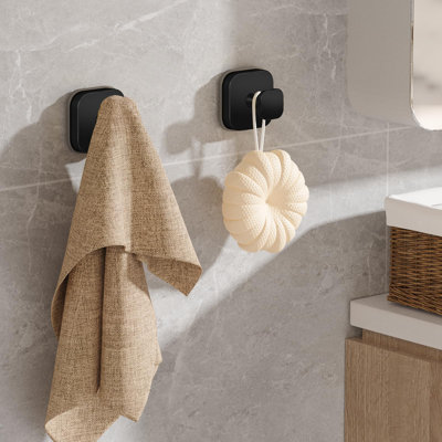 Black Coat Hanger Hooks Wall Mount, Metal Wall Hooks For Hanging Heavy Duty, Screw In Coat Rack 8-Pack AVFT97 - The Home Depot