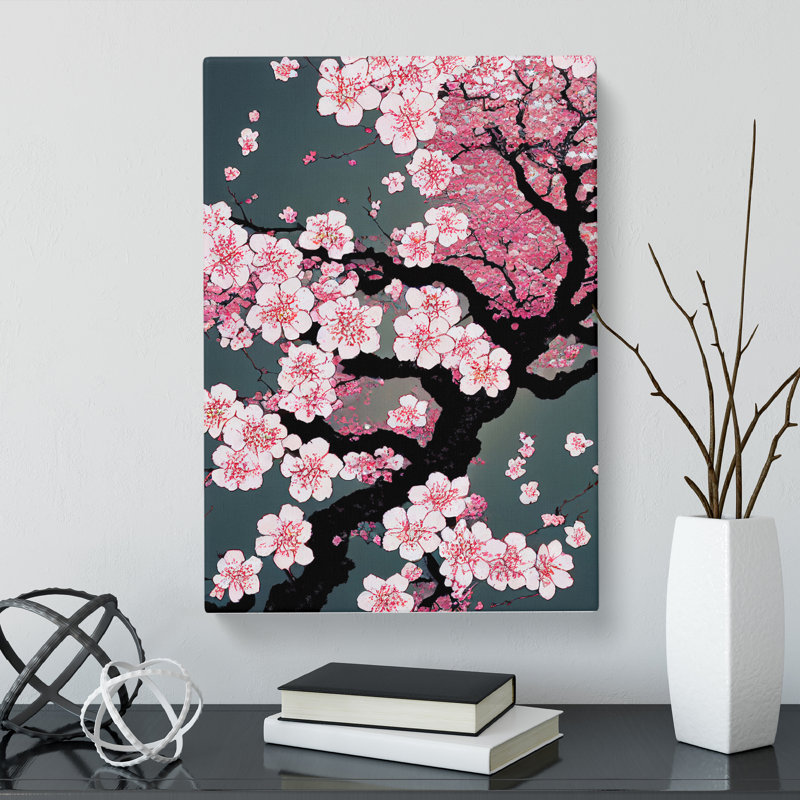 Cherry Blossom Tree Branch - Wrapped Canvas, 50cm H x 35cm W x 3cm D