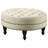 Tufted Round Cocktail Ottoman