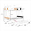 Lit plateforme simple superposé en métal robuste avec lit gigogne, aucun sommier requis, blanc classique