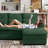 109.84" U Shaped Double Layer Soft Sofa with Toss Pillows-263194438