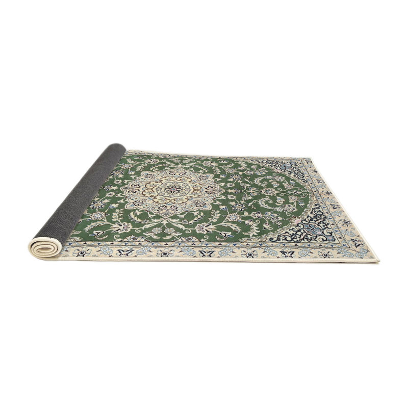 Tapis traditionnel vert / gris Jupiter, Rond 8 pi