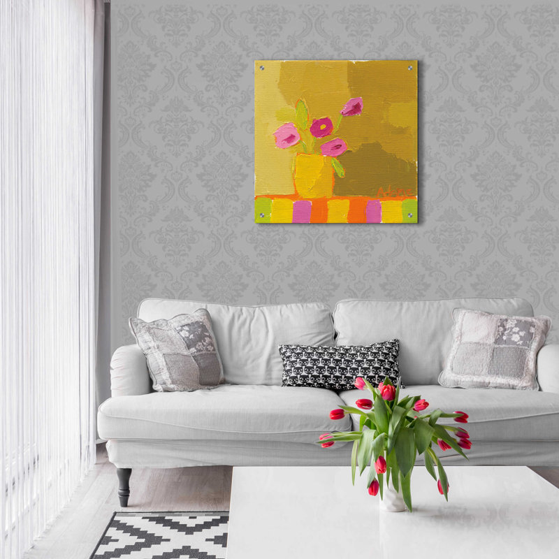 " Yellow Vase " by Phyllis Adams, 24" H x 24" W x 0.2" D