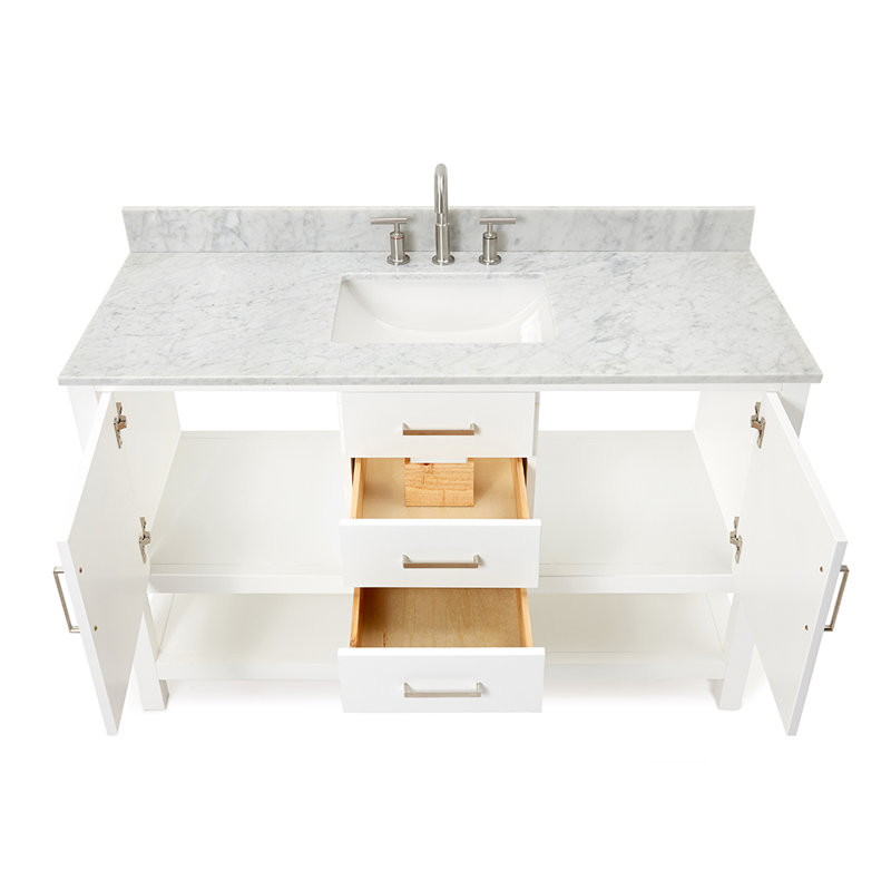 Bayhill 55'' W Single Vanity, White