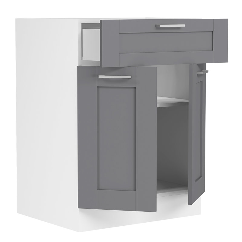 Aitken Wardrobe, White/Anthracite
