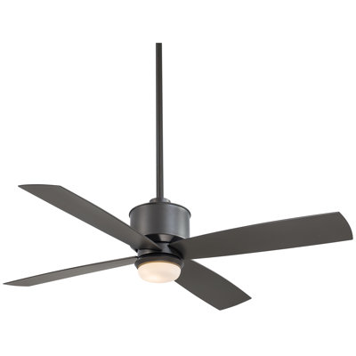 52" Strata 4 - Blade Outdoor LED Standard Ceiling Fan with Remote Control and Light Kit Included