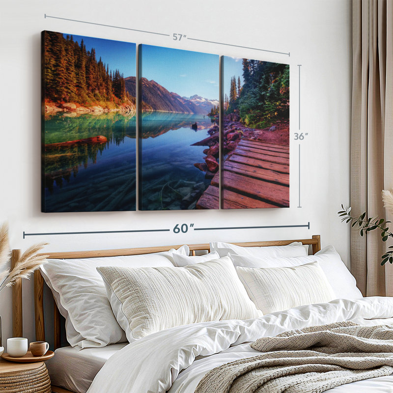 Impression sur toile Mountain Lake, H 36 po x l 57 po