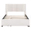 Lit plateforme tapissier beige, 2 tiroirs et lit gigogne, tête de lit classique, structure en bois massif, maximiser l'espace de la chambre à coucher, processus d'assemblage simple beige avec structure solide de rangement, espace