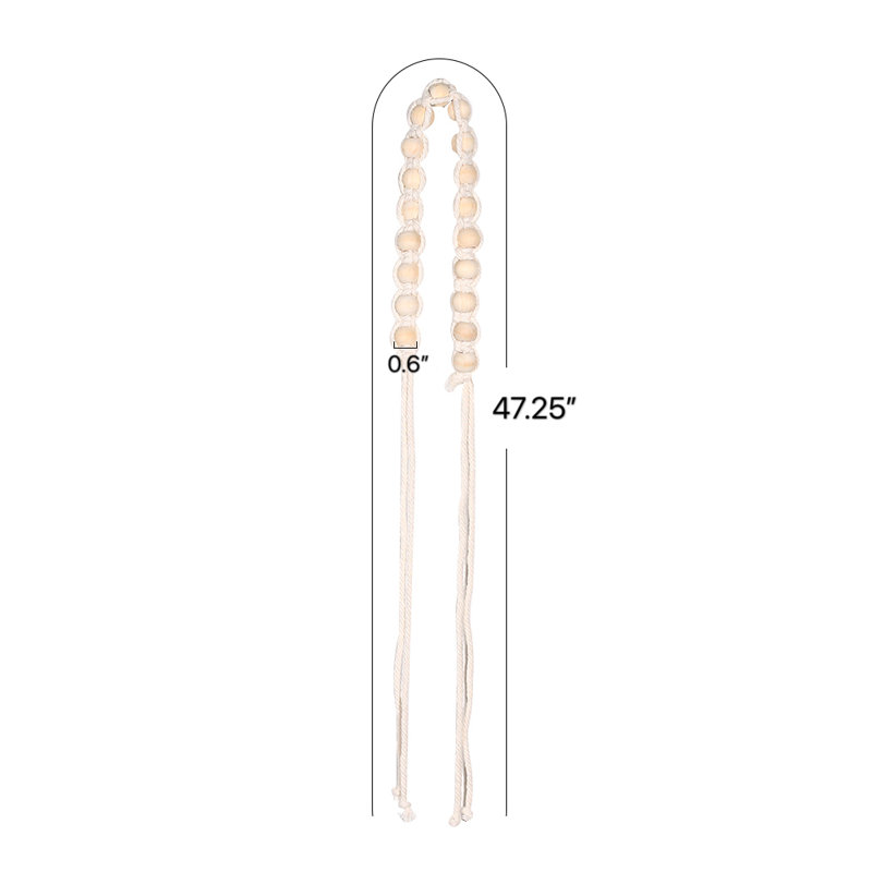 Solid Wood Bead Curtain Tieback