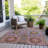 Machine Washable Indoor/Outdoor Xhevrie Pink Rug-1774087079