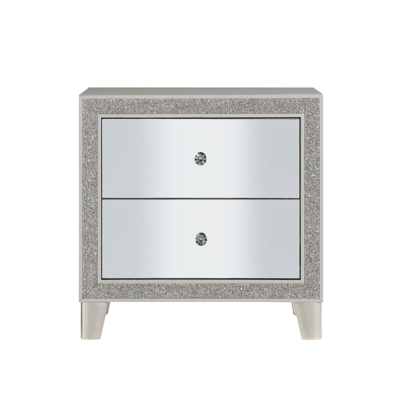 Table de chevet à finition miroir Sliverfluff
