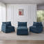 Canapé modulaire en tissu de chenille rembourré de 105 po avec canapé en forme de L et canapé modulaire de 105 po-165653826