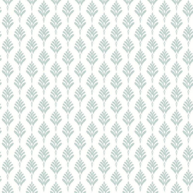 French Scallop Wallpaper, Light Grey