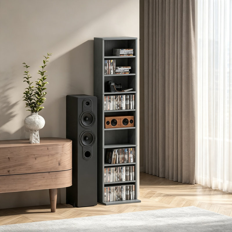 140 cm H Media Shelves