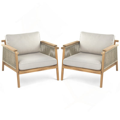 Fauteuil club d'extérieur, ensemble de 2