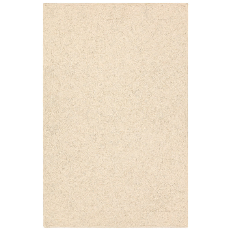 Tapis brun clair en laine touffeté à la main Cowan, Rectangle de 5 pi x 8 pi
