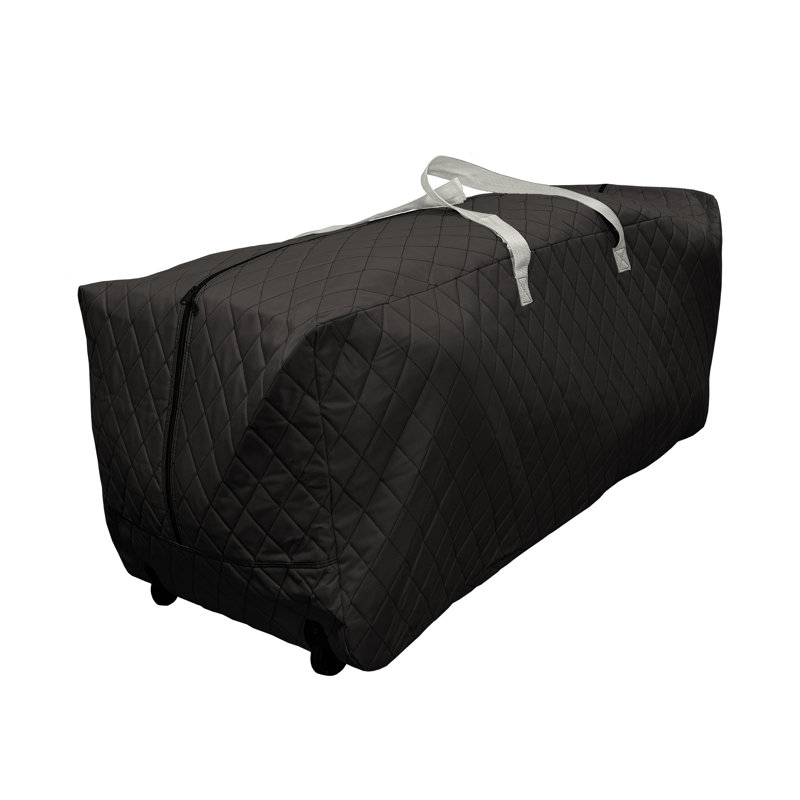 Extra Large (75 Gallon) Quilted Rolling Storage Bag - Black, Black, 19.5"H x 46"W x 19.5"D