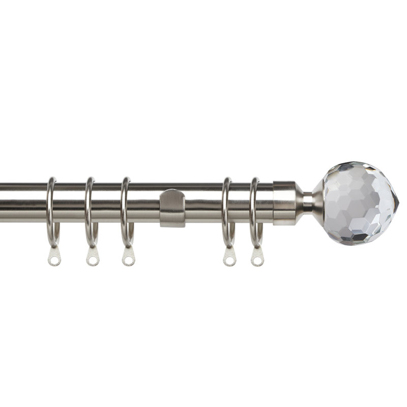 Willena Adjustable 2.8cm, 170 cm - 300 cm W, Satin Silver
