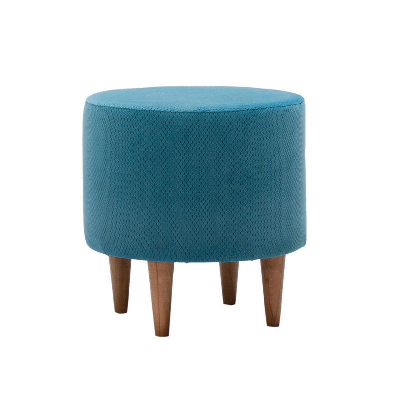 Repose-pieds Harlequin, Bleu 100% polyester