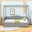 Lit de jour à baldaquin simple avec lit gigogne simple-813924468