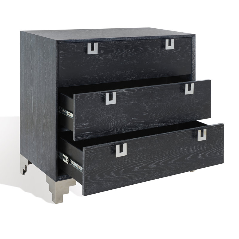 Commode d'appoint Hamlig, Chêne noir cérusé / Chorme