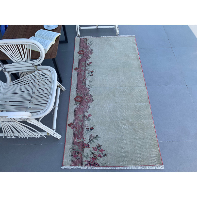Vintage Turkish Oushak Rug with Floral Design - Perfect for Bedrooms and Organic Decor