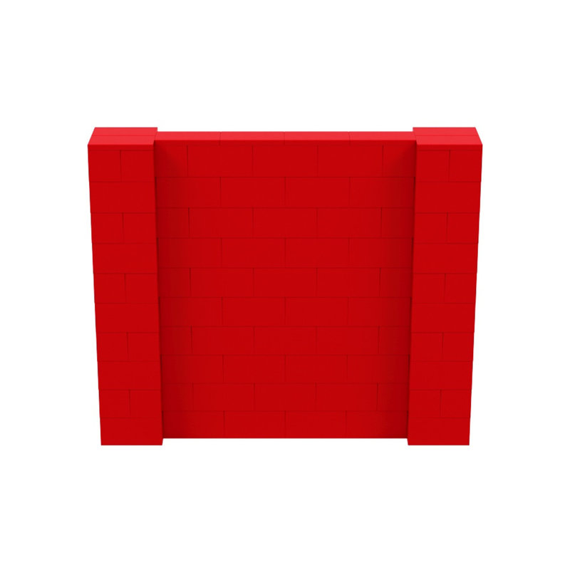 Ensemble mural de blocs géants 7 'T, H 60 po x l 72 po x P 12 po, Rouge