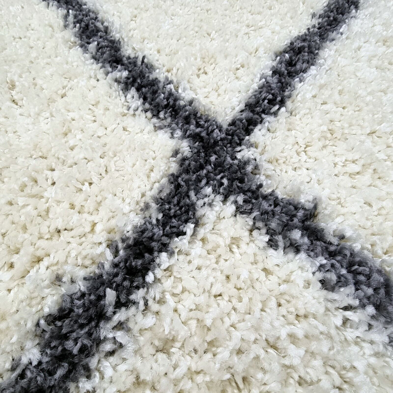 Currington Geometric Shag Area Rug, Rectangle 80 x 150cm