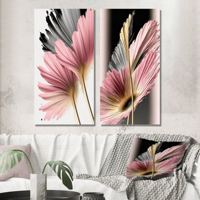 «Gerbera Hyperrealistic Flowers», 2 pièces sur toile