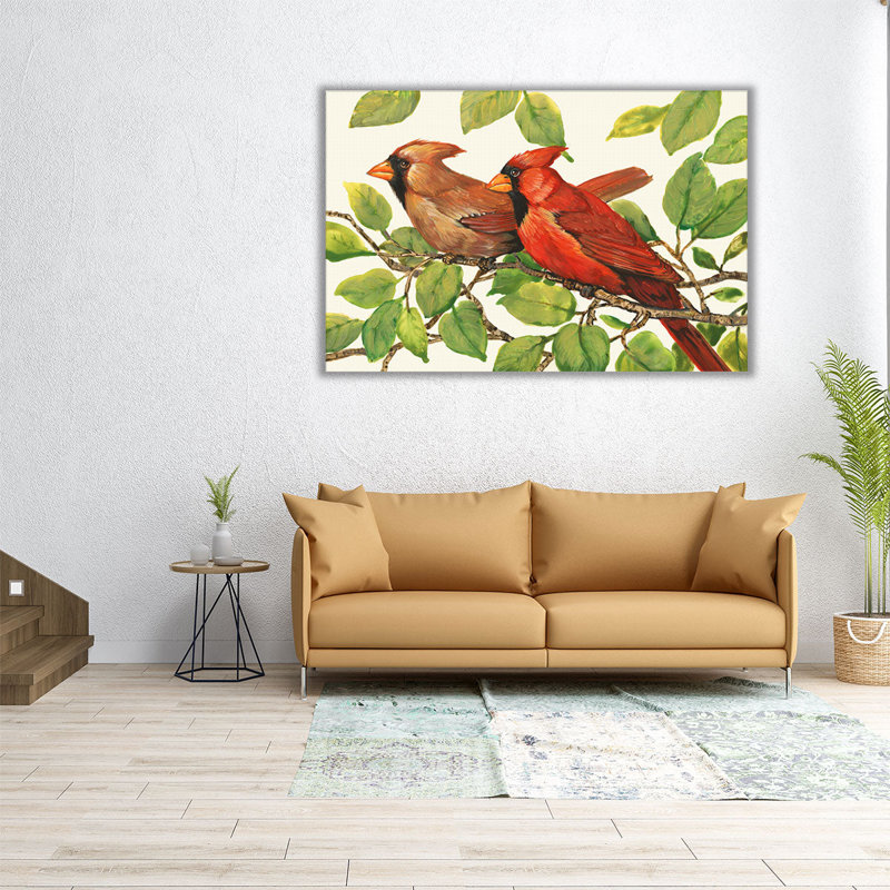 Cardinals - reproduction d'art sur toile, H 20 po x l 30 po