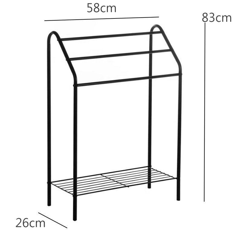 Brevyn 3 Towel Stand, Black