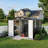 Decksplore 10 ft. W x 10 ft. D Outdoor Storage Shed with Lockable Metal Garden Tool Shed