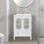 Ensemble de meuble-lavabo simple 24 po avec plateau en céramique Stevon