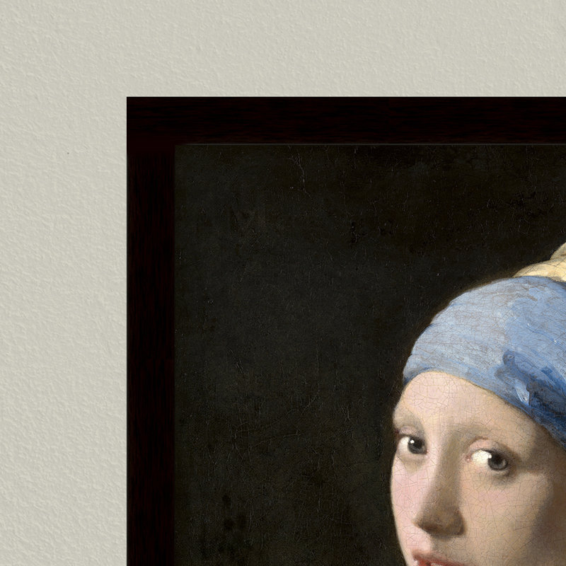 Art mural classique, "Fille à la perle" par johannes vermeer, H 20 po x l 16 po