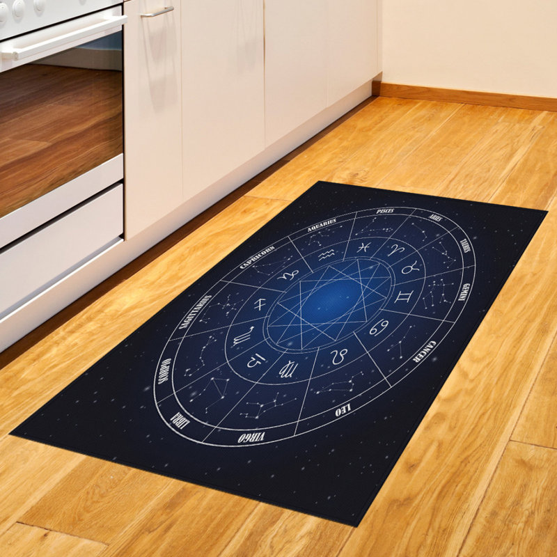 Astrology High Density Long Fiber Poly Threads Decorative Area Rug Carpet, Rectangle 2'7" x 5'